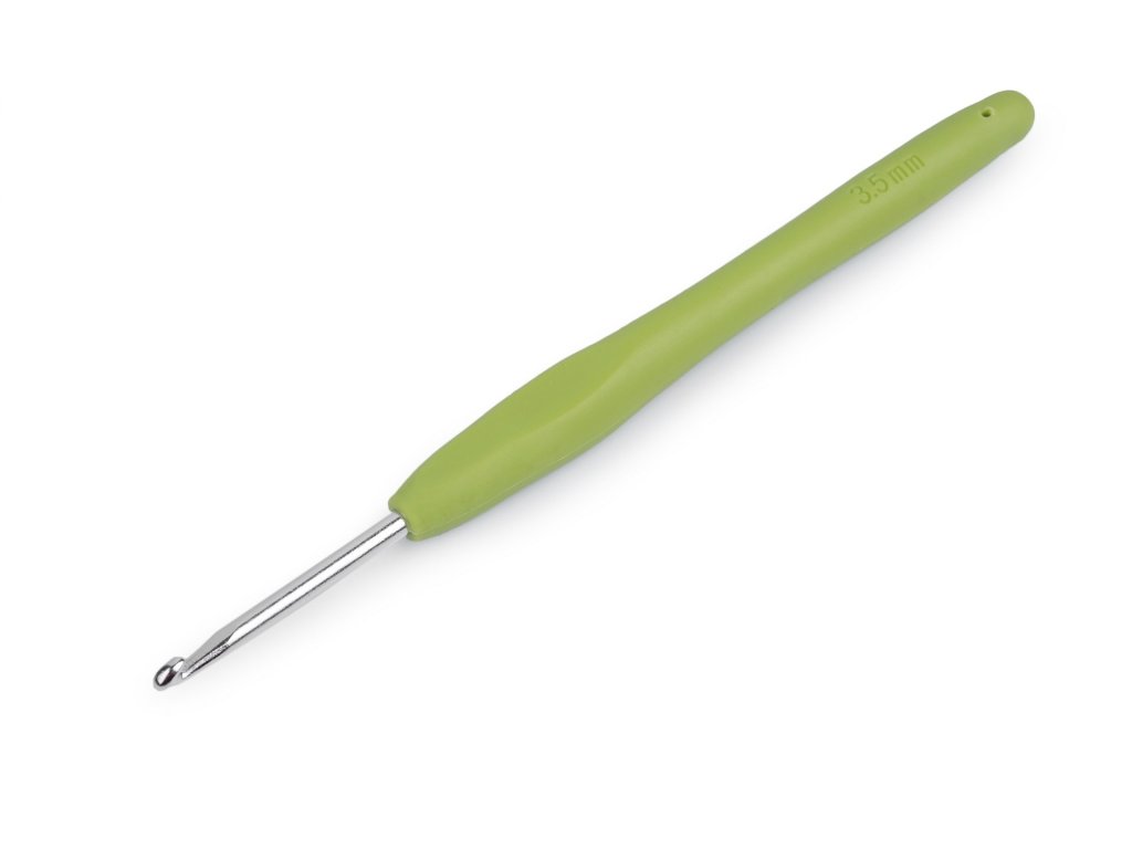 Háček na háčkování 4,5 mm - zelená