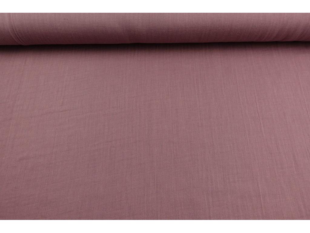 Hladká směsová gázovina - mauve 1,3m II. jakost