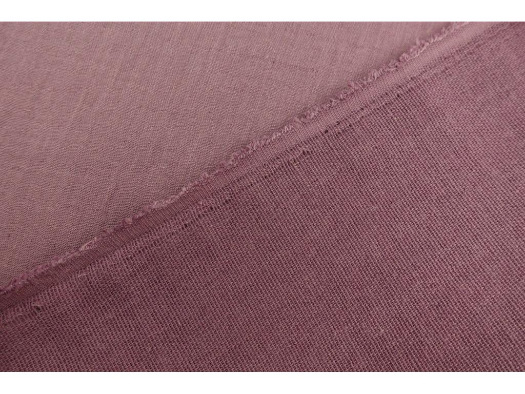 Hladká směsová gázovina - mauve 1,3m II. jakost