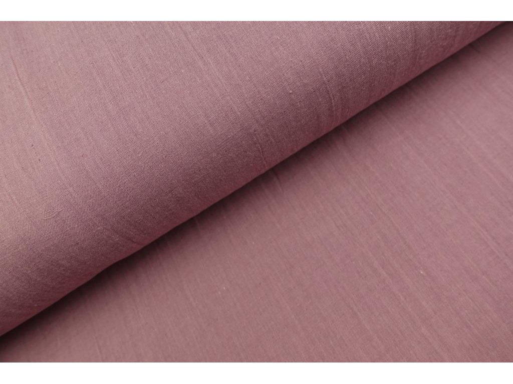 Hladká směsová gázovina / mušelín - mauve - II. jakost - 1,05 m
