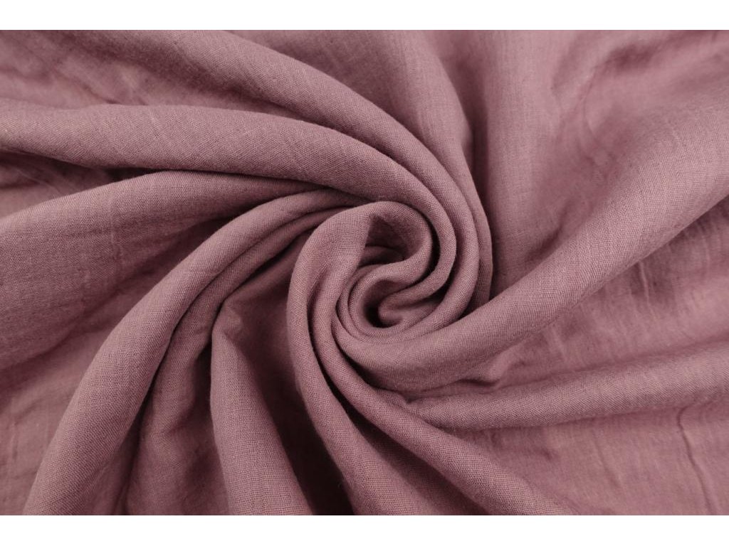 Hladká směsová gázovina / mušelín - mauve - II. jakost - 1,05 m