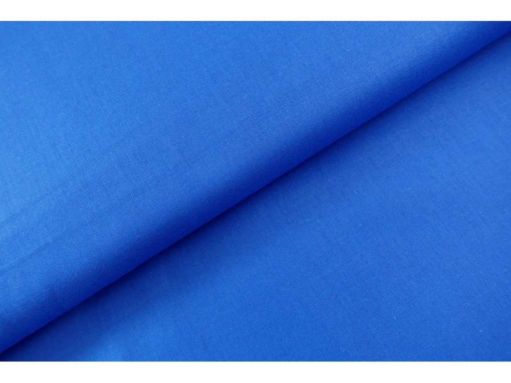 Jednobarevná bavlněná látka / plátno - modrá