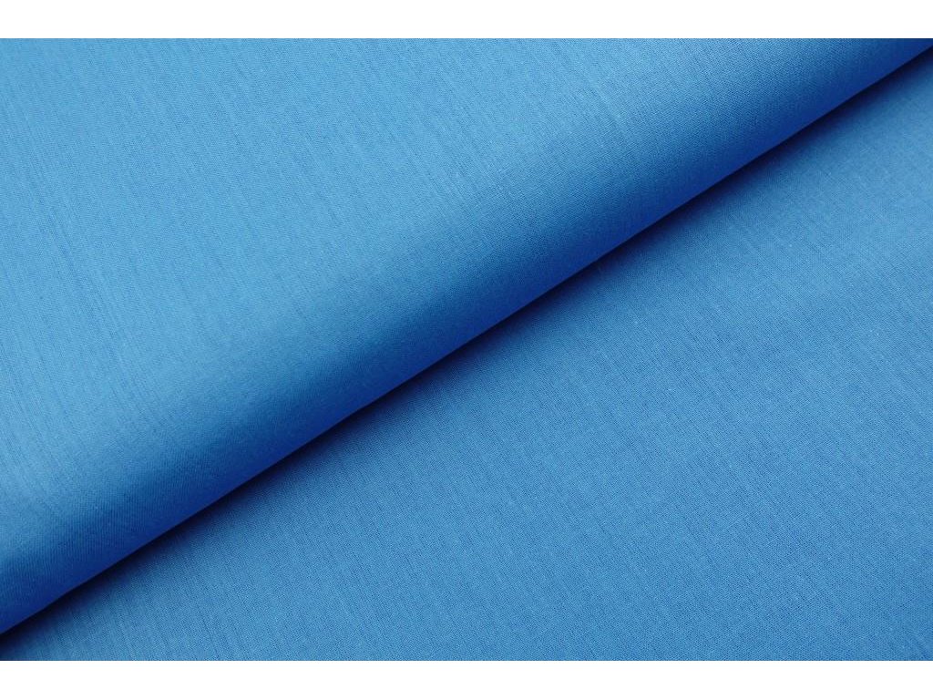 Jednobarevná bavlněná látka / plátno - modrá jeans - 0,5 m