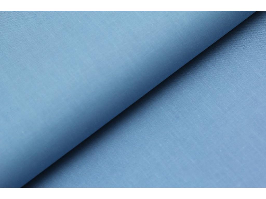 Jednobarevná bavlněná látka / plátno - modrá jeans (1308) - II.jakost - 0,5 m