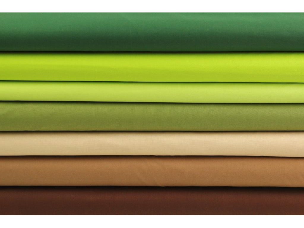 Jednobarevná bavlněná látka / plátno - zelená khaki (18-0332) - II. jakost - 0,55 m