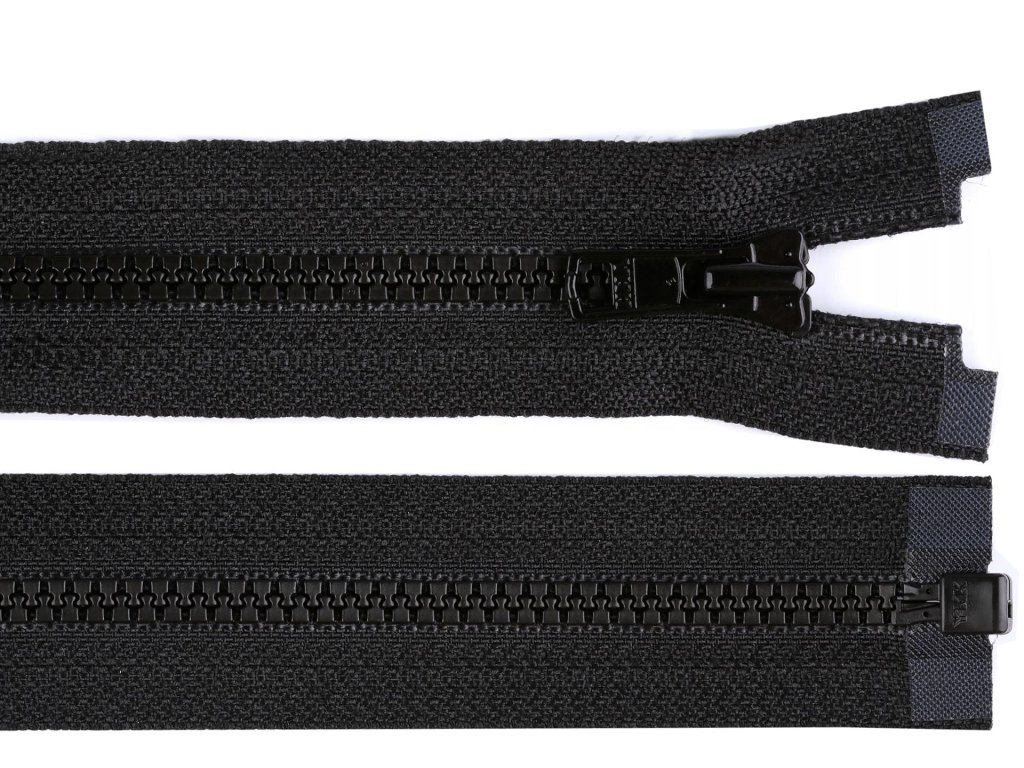 Kostěný zip YKK No 3, délka 40 cm - černý