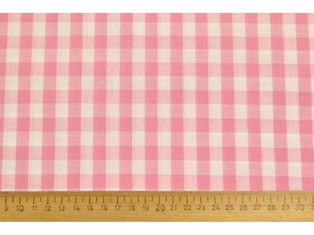 Bavlněná látka / kanafas - Kostka růžová (1 cm)