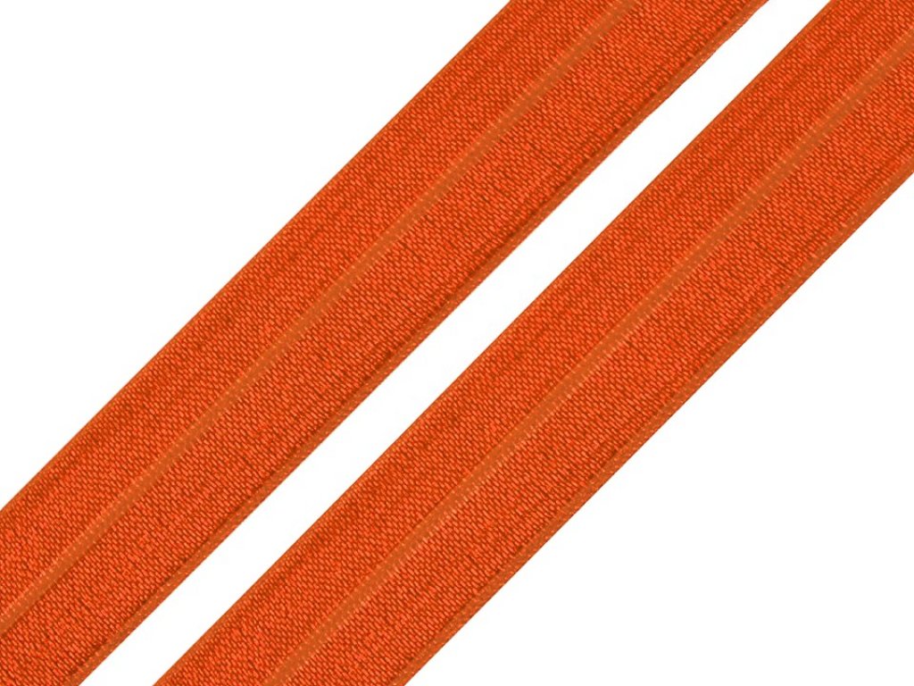 Lemovací pruženka půlená - 20 mm - tmavá oranžová - 1,8 m