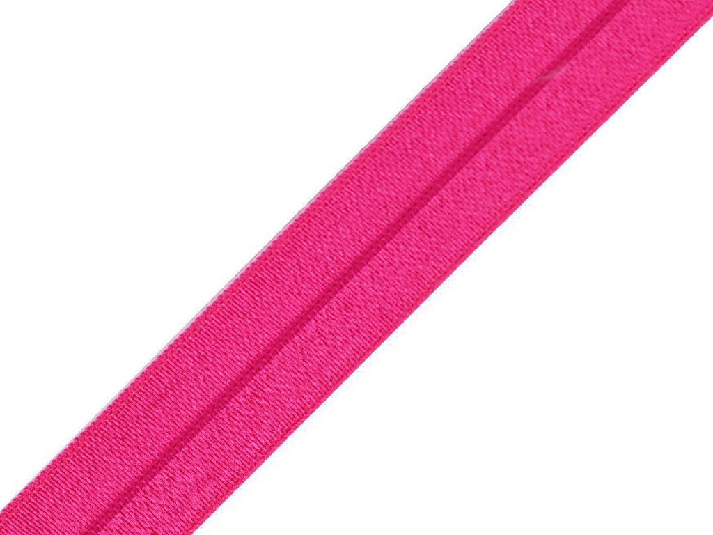 Lemovací pruženka půlená šíře 16 mm - fuchsiová - 1,35 m