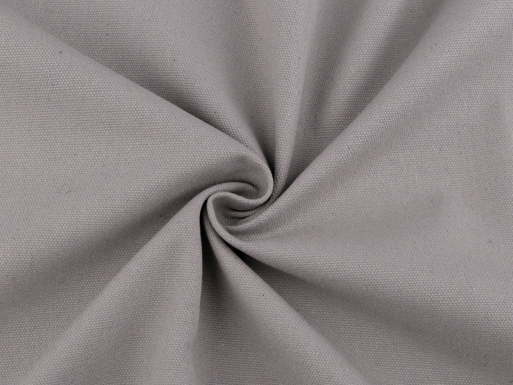 Metráž s plátnovou vazbou / imitace lnu - šedá - 0,6 m
