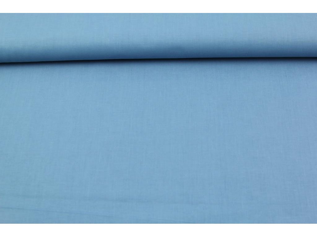 Jednobarevná bavlněná látka / plátno - modrá jeans