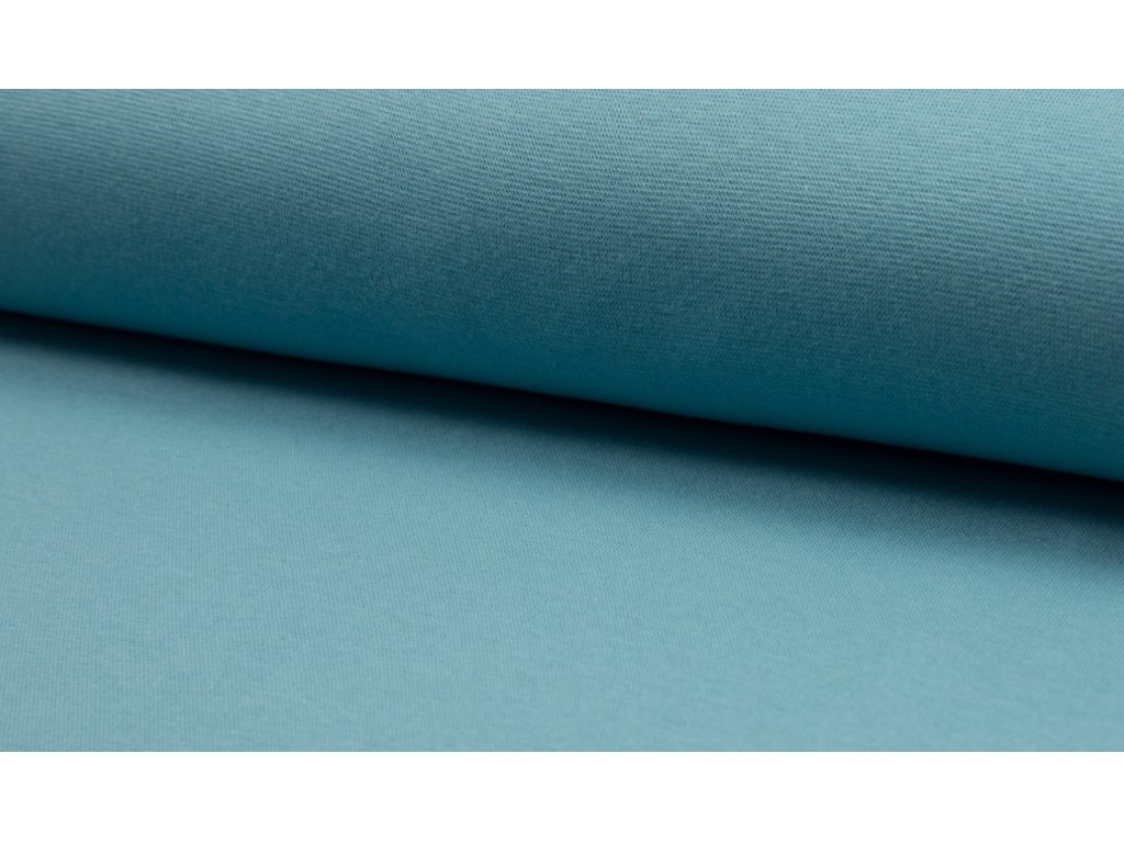 Náplet hladký - RIB 1x1 - 005 - dusty aqua - 0,5 m