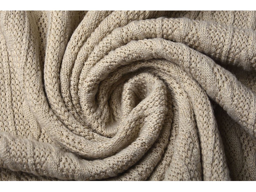 Pletenina cikcak copánek - písková