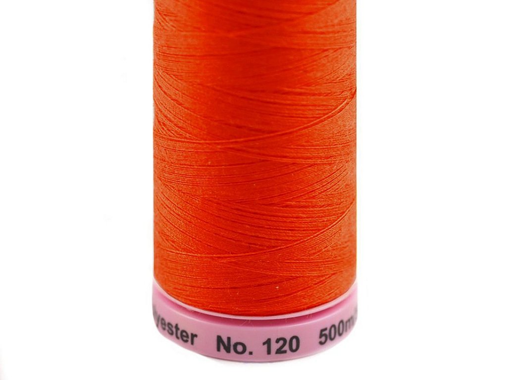 Polyesterové nitě 500 m - 0450 red orange