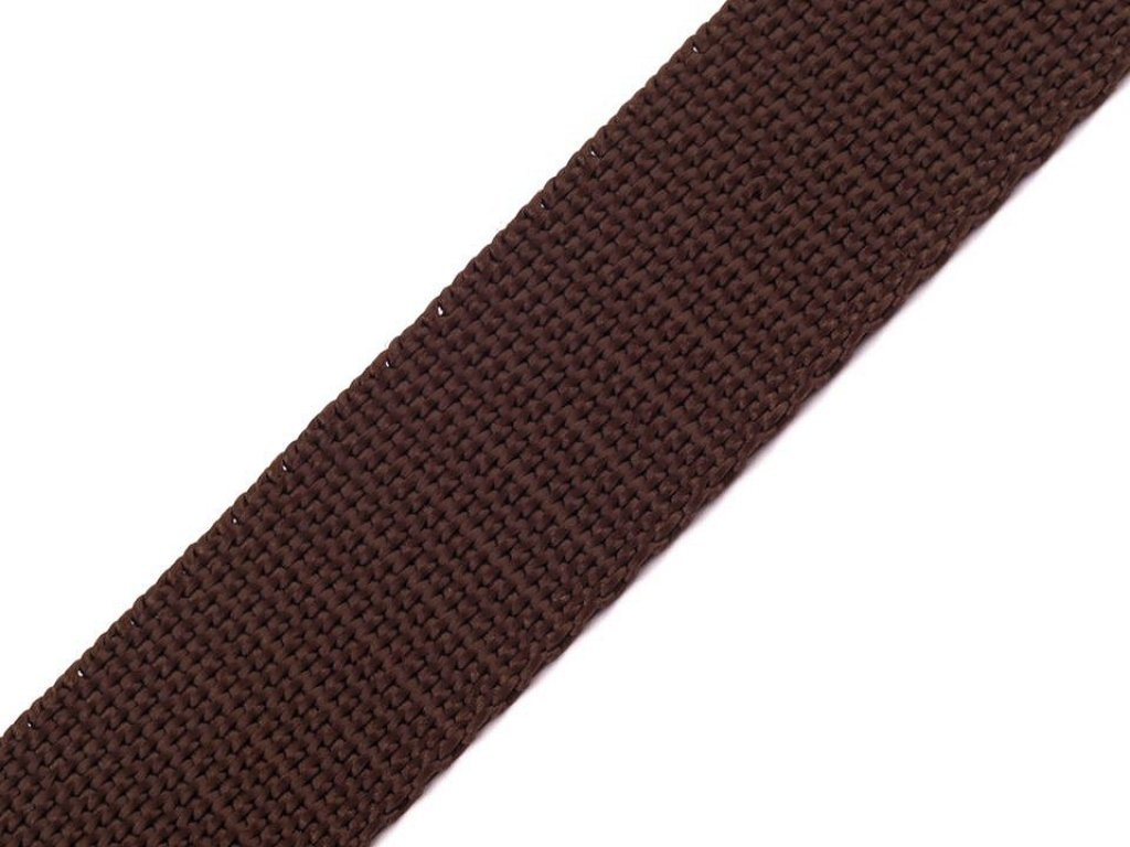 Popruh polypropylénový šíře 30 mm - tmavě hnědý