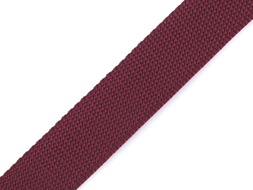 Popruh polypropylenový šíře 30 mm - světlá bordó
