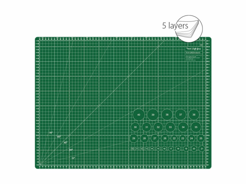 Řezací podložka TEXI GREEN 60 x 45 cm