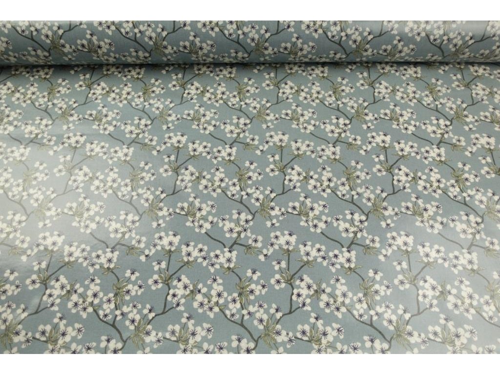 Sakura - dusty blue - lamino