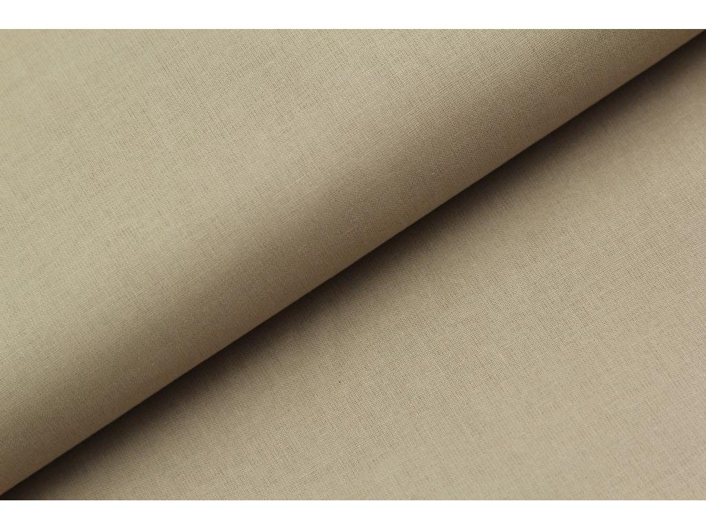 Jednobarevná bavlněná látka / plátno - taupe (124)