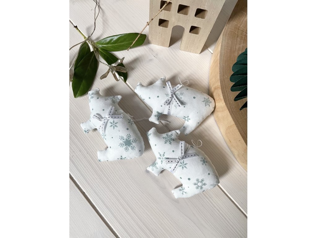Vánoční ozdoba - prasátko - dusty mint