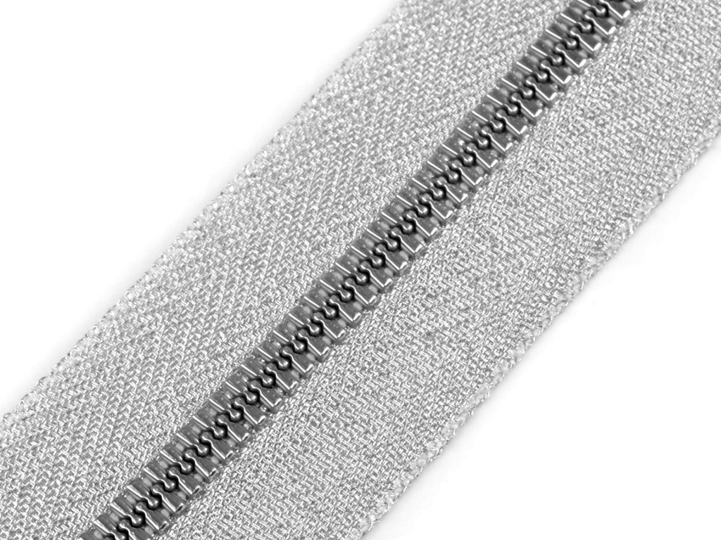 Zip kostěný No 5 metalický metráž - 0,65 m