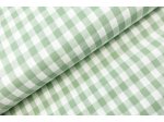 Bavlněná látka / kanafas - Kostka zelená šalvěj (1 cm)
