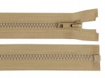 Kostěný zip dělitelný, délka 35 cm - hnědá přírodní