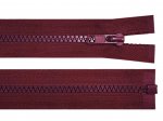 Kostěný zip dělitelný, délka 55 cm - bordo