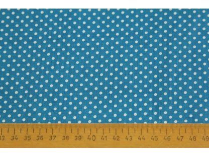 Bavlněná látka / plátno - mini puntík jeans - 0,48 m 2