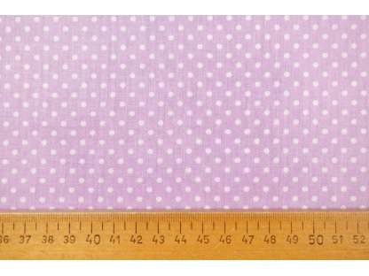 Bavlněná látka / plátno - mini puntík lila - 0,55 m 2