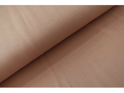 Bavlněný úplet jednobarevný - velbloudí hnědá
