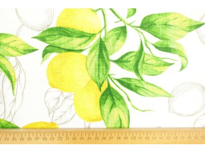 Bavlněná látka / plátno - Citrony