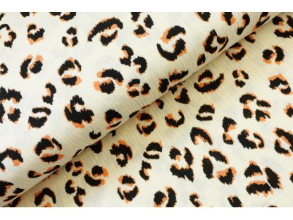 Dvojitá gázovina / mušelín - Leopard