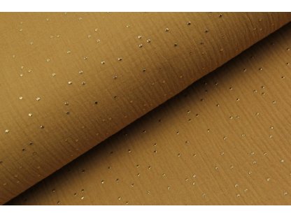 Dvojitá gázovina e zlatými puntíky - velbloudí
