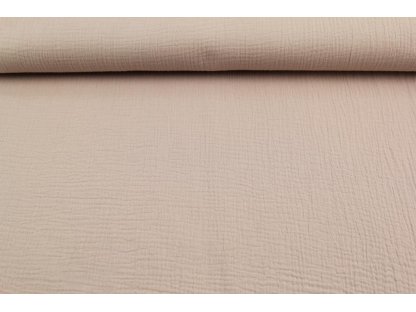 Dvojitá gázovina / mušelín / jednobarevná  - dusty rose