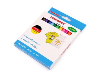 Fixy na textil - sada 12 ks