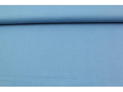Jednobarevná bavlněná látka / plátno - modrá jeans (1308) - II.jakost - 0,5 m