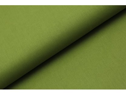 Jednobarevná bavlněná látka / plátno - zelená khaki (18-0332) - II. jakost - 0,55 m