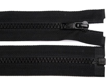 Kostěný zip dělitelný, délka 250 cm - černá