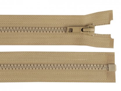 Kostěný zip dělitelný, délka 35 cm - hnědá přírodní