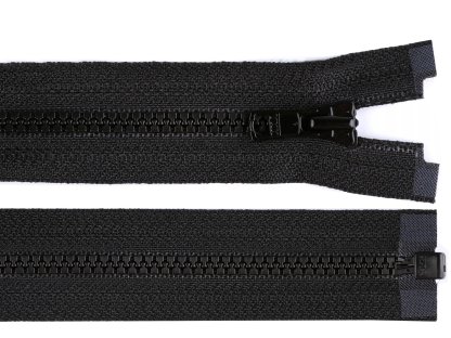 Kostěný zip YKK No 3, délka 60 cm - černý