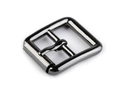 Kovová spona / přezka, průvlek 20 mm - nikl černý