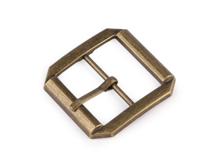 Kovová spona / přezka, průvlek 30 mm - staromosaz