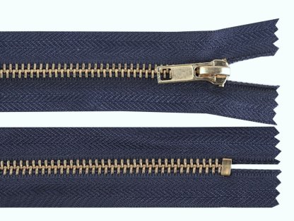 Kovový zip No 5 délka 10 cm (jeansový) - modrá