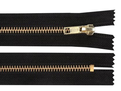 Kovový zip No 5 délka 14 cm (jeansový) - černá