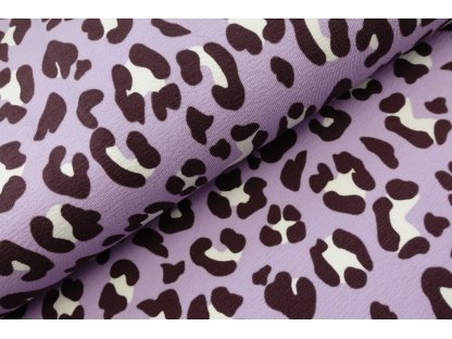 Krepový bavlněný úplet - Leopard