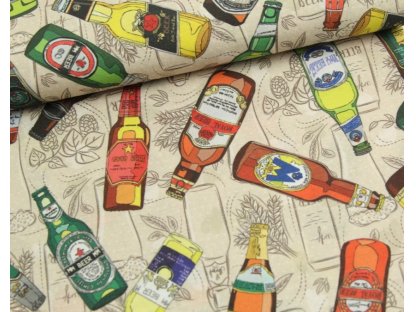Dekorační látka - Lahvové pivo
