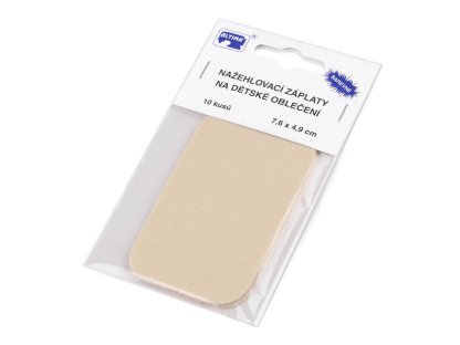Nažehlovací záplaty 7,6x4,9 cm - béžová světlá