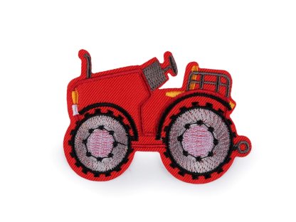 Nažehlovačka traktor - červená