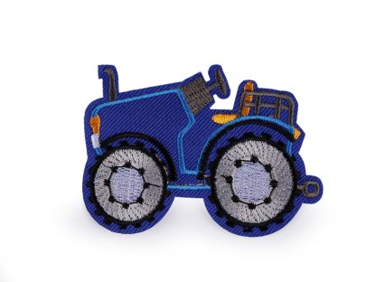 Nažehlovačka traktor - modrá